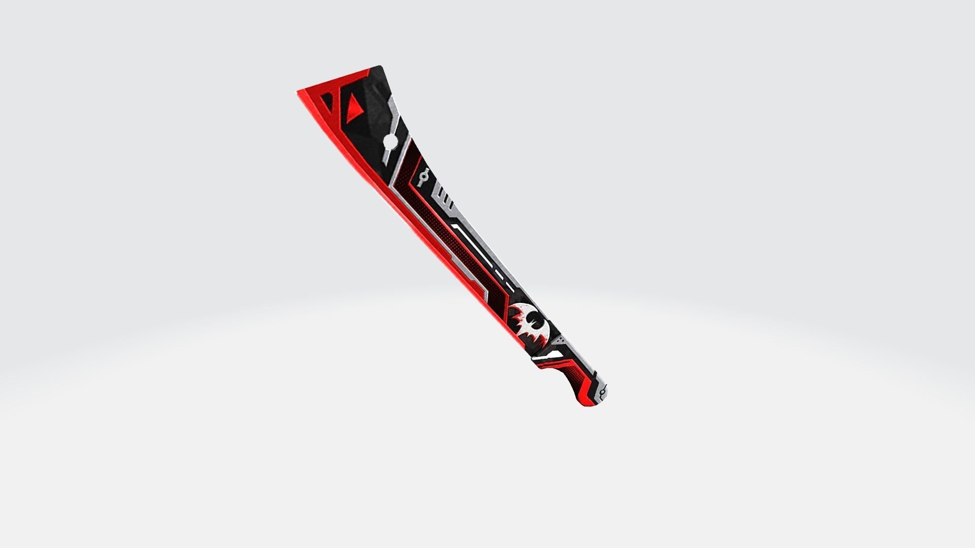 Machete Rifle Game Weapon 18x 3D model_19