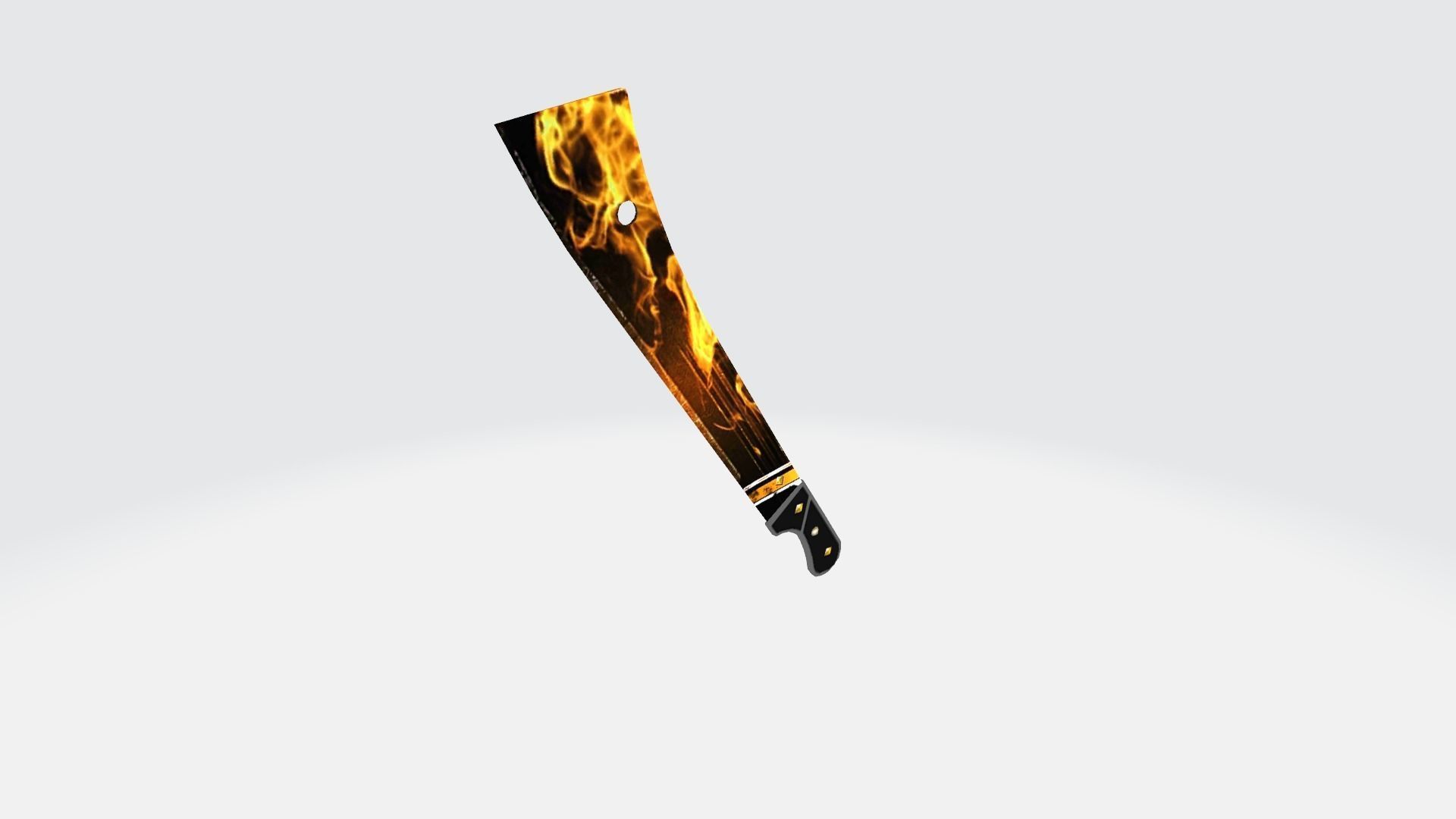 Machete Rifle Game Weapon 18x 3D model_15