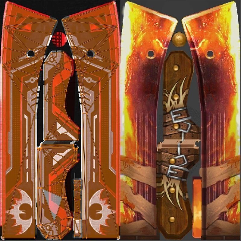 Machete Rifle Game Weapon 18x 3D model_22