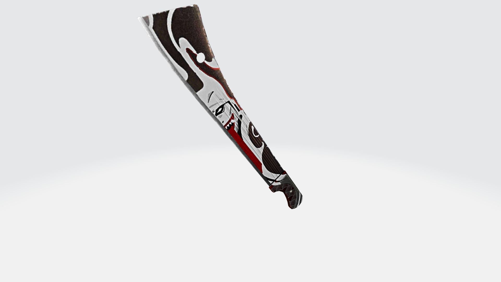 Machete Rifle Game Weapon 18x 3D model_16