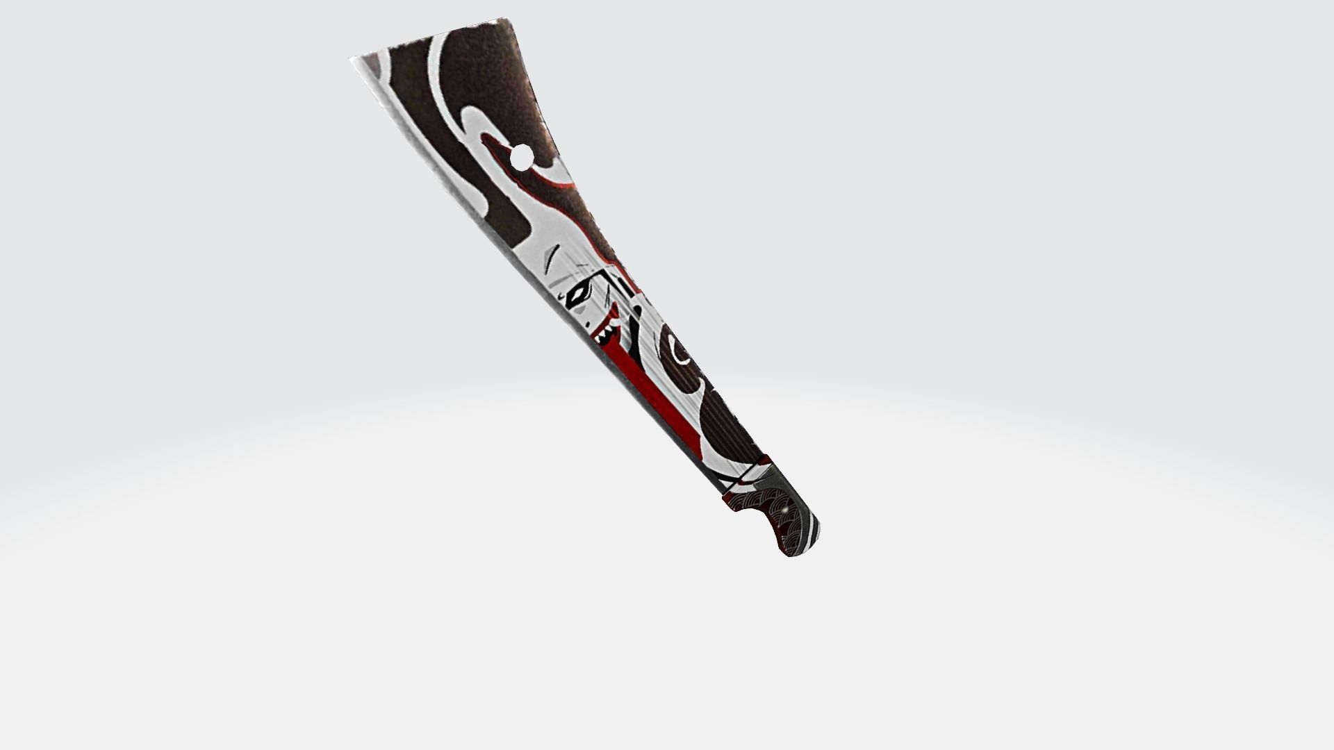 Machete Rifle Game Weapon 18x 3D model_17