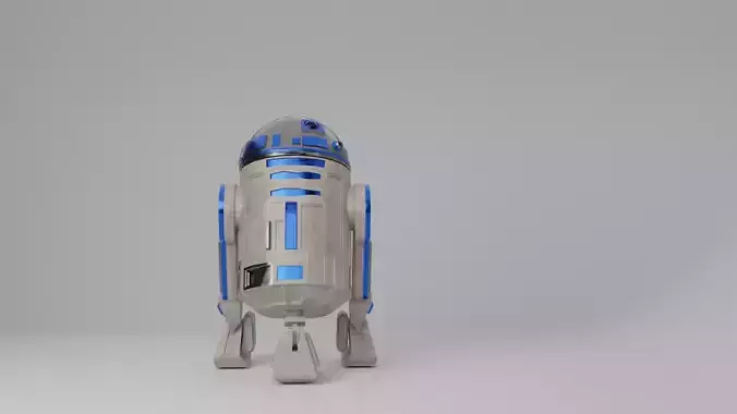 R2-D2 rigged 3d model