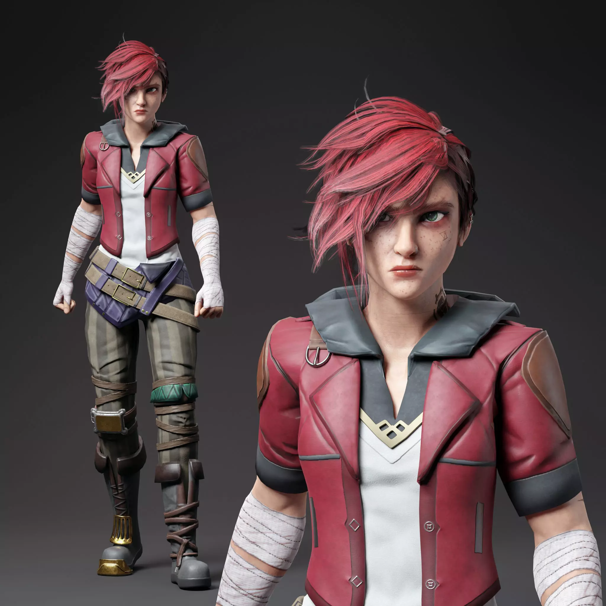VI from Arcane Low-poly 3D model