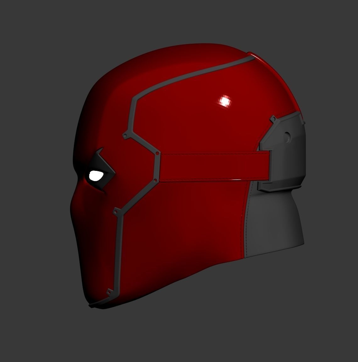 Gotham Knights Red Hood Helmet Mask DC Cosplay 3D print model_4