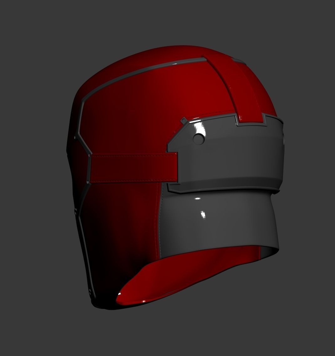 Gotham Knights Red Hood Helmet Mask DC Cosplay 3D print model_5