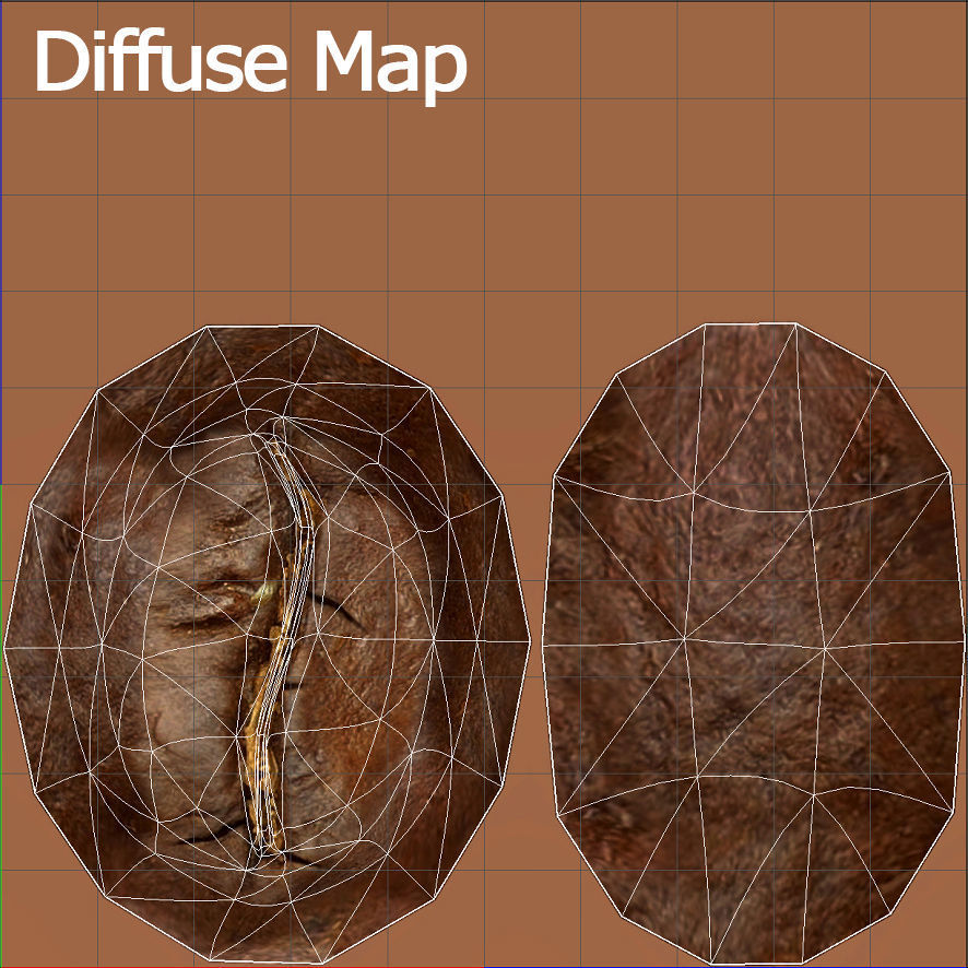 Realistic Coffee Bean 3D model_8