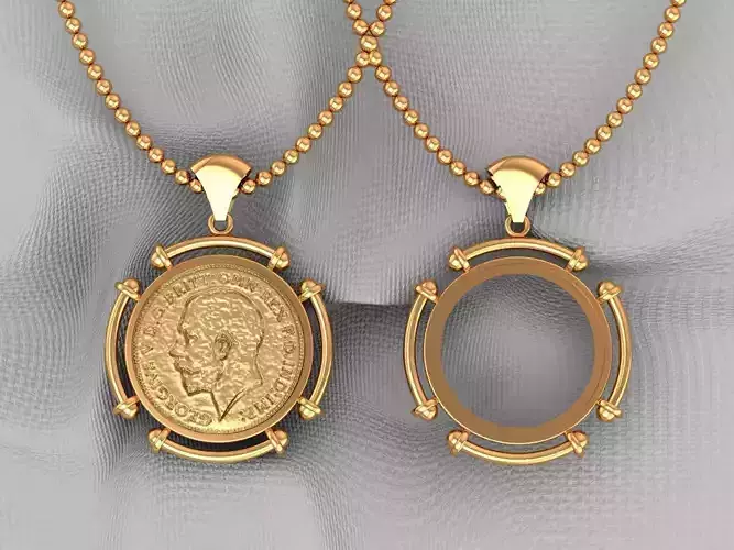 pendant  Gold Ounce Frame  3D print model