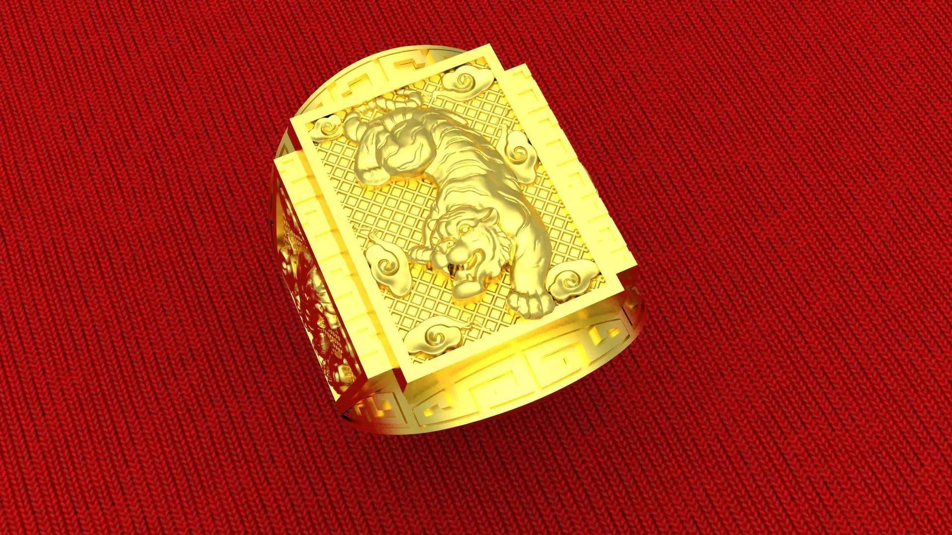 Rings Tiger 3D print model_0