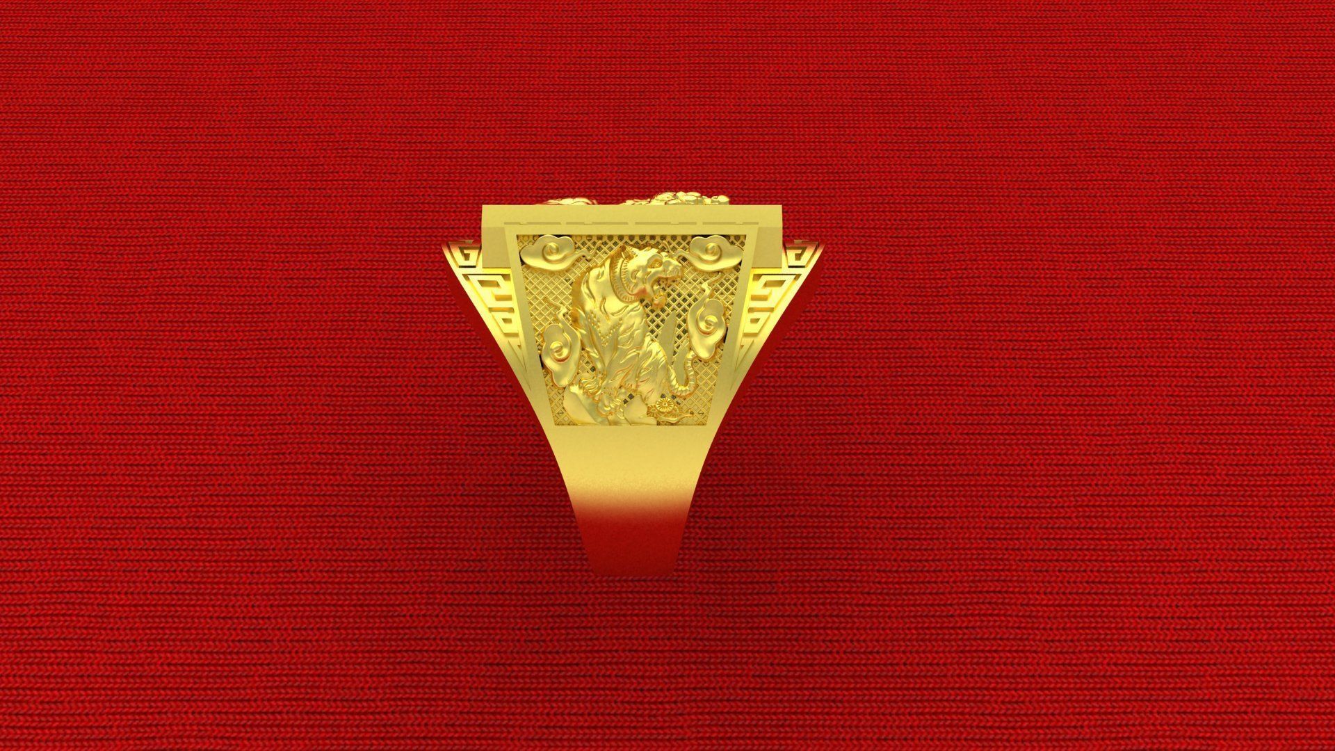 Rings Tiger 3D print model_1