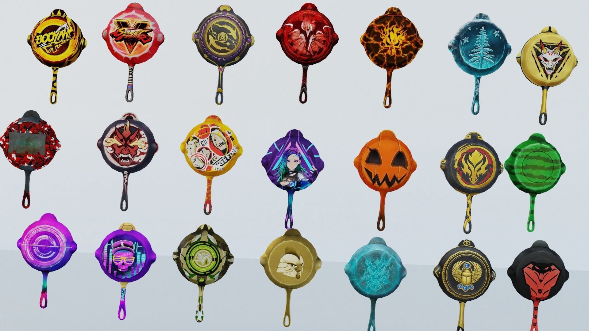 Pan Rifle Game Weapon 21x 3D model_1