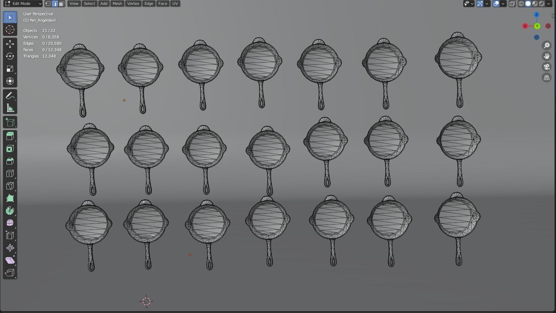 Pan Rifle Game Weapon 21x 3D model_3