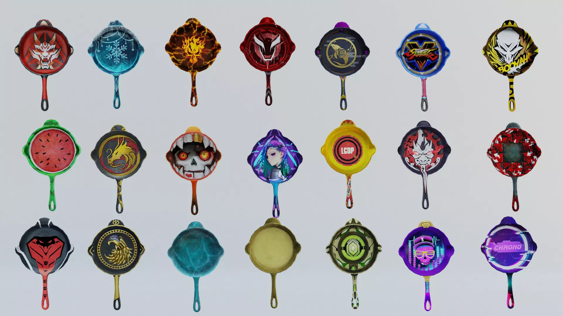 Pan Rifle Game Weapon 21x 3D model_0