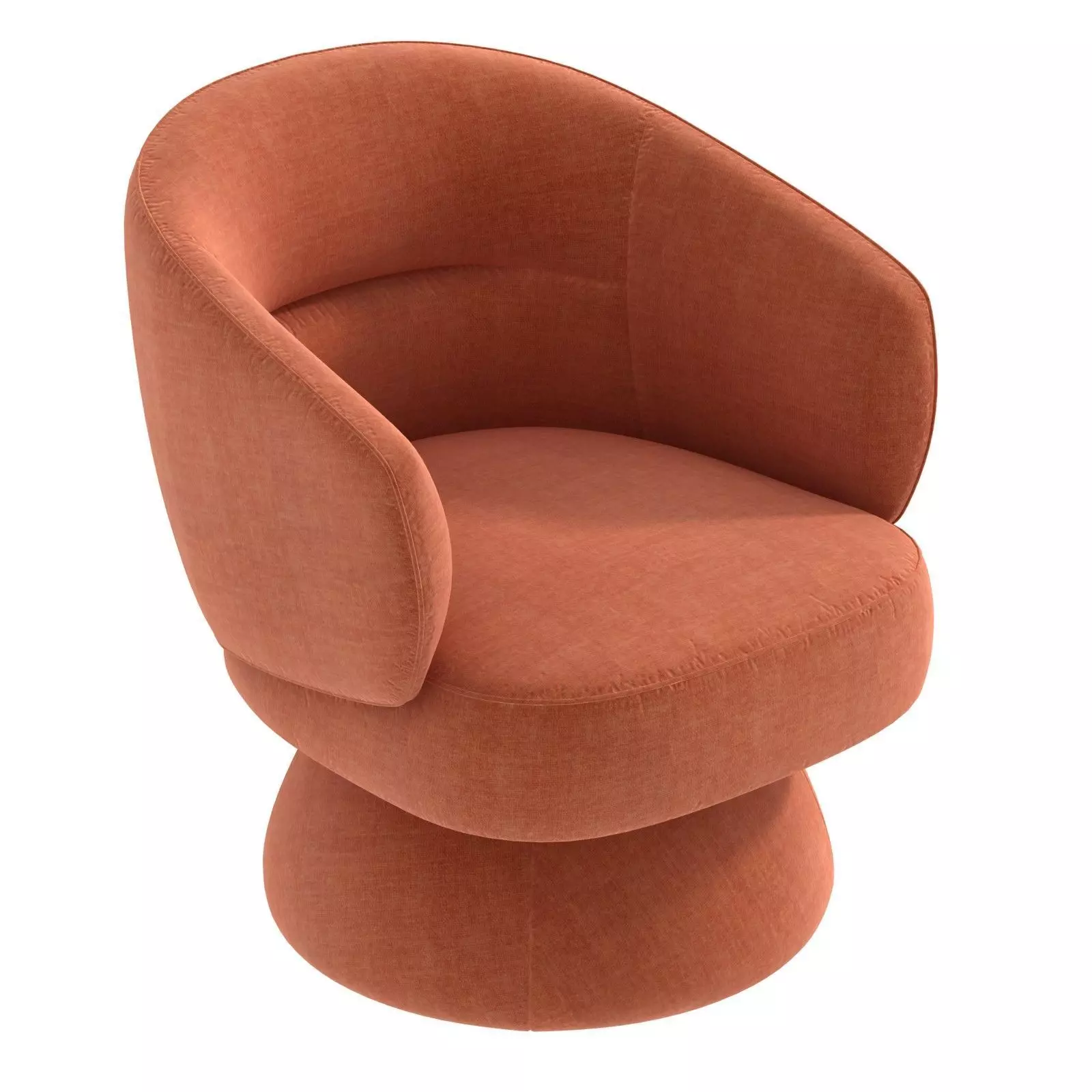 Article Makeva Anise Brown Swivel Chair 3D model_0