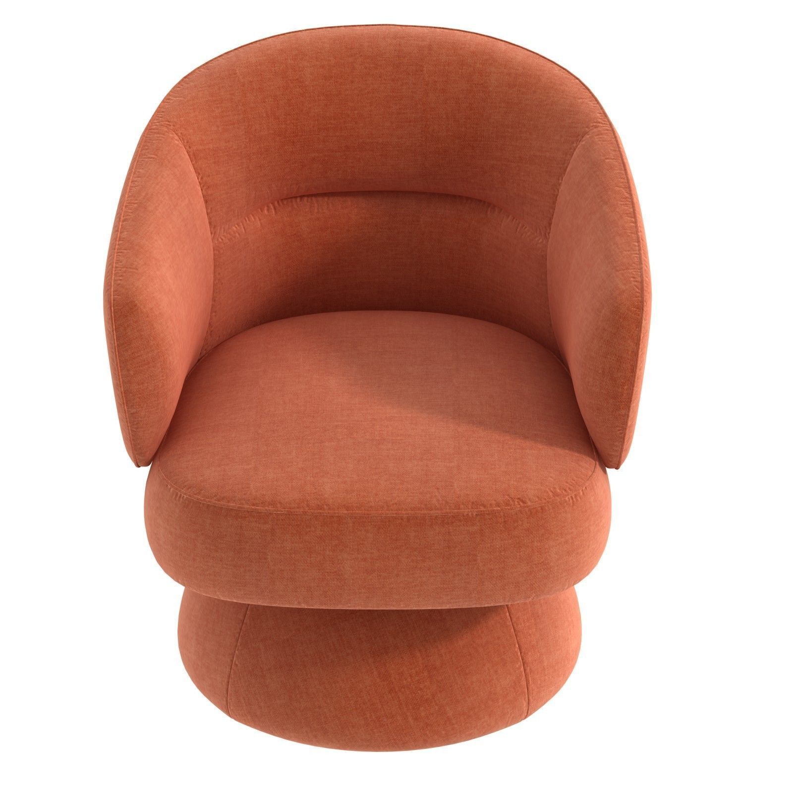 Article Makeva Anise Brown Swivel Chair 3D model_1