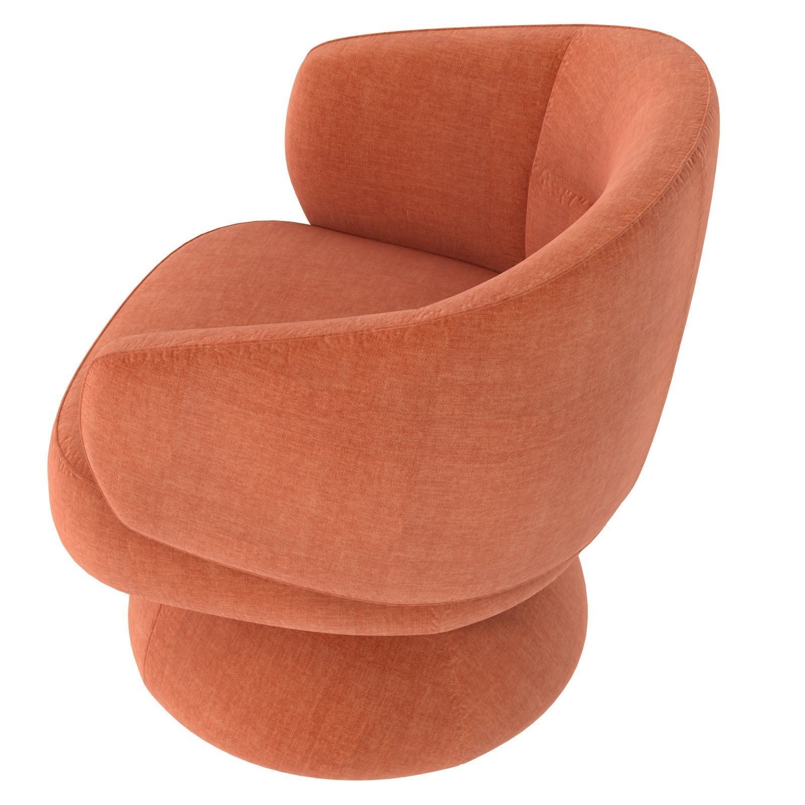 Article Makeva Anise Brown Swivel Chair 3D model_4