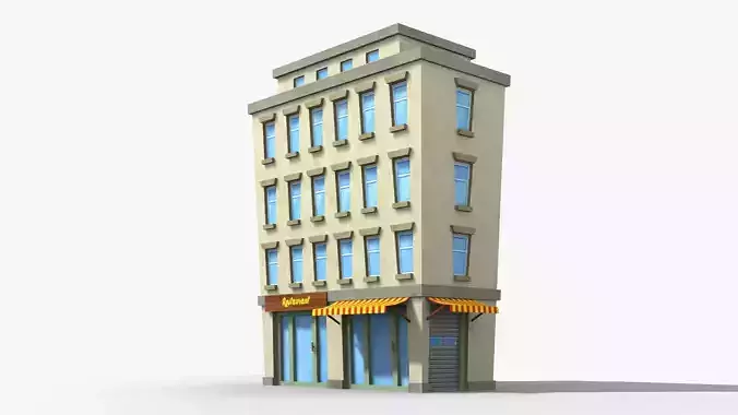 Cartoon Building x9