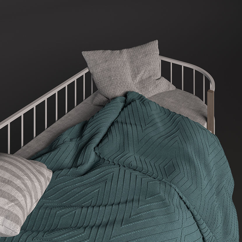 Single bed 01 3D model_1