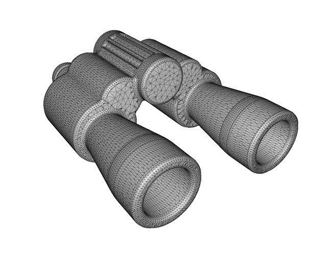Cartoon Binocular Low-poly 3D model_3