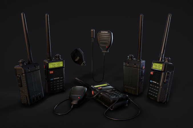 Baofeng UV-5R Walkie Talkie Radio Low-poly 3D model