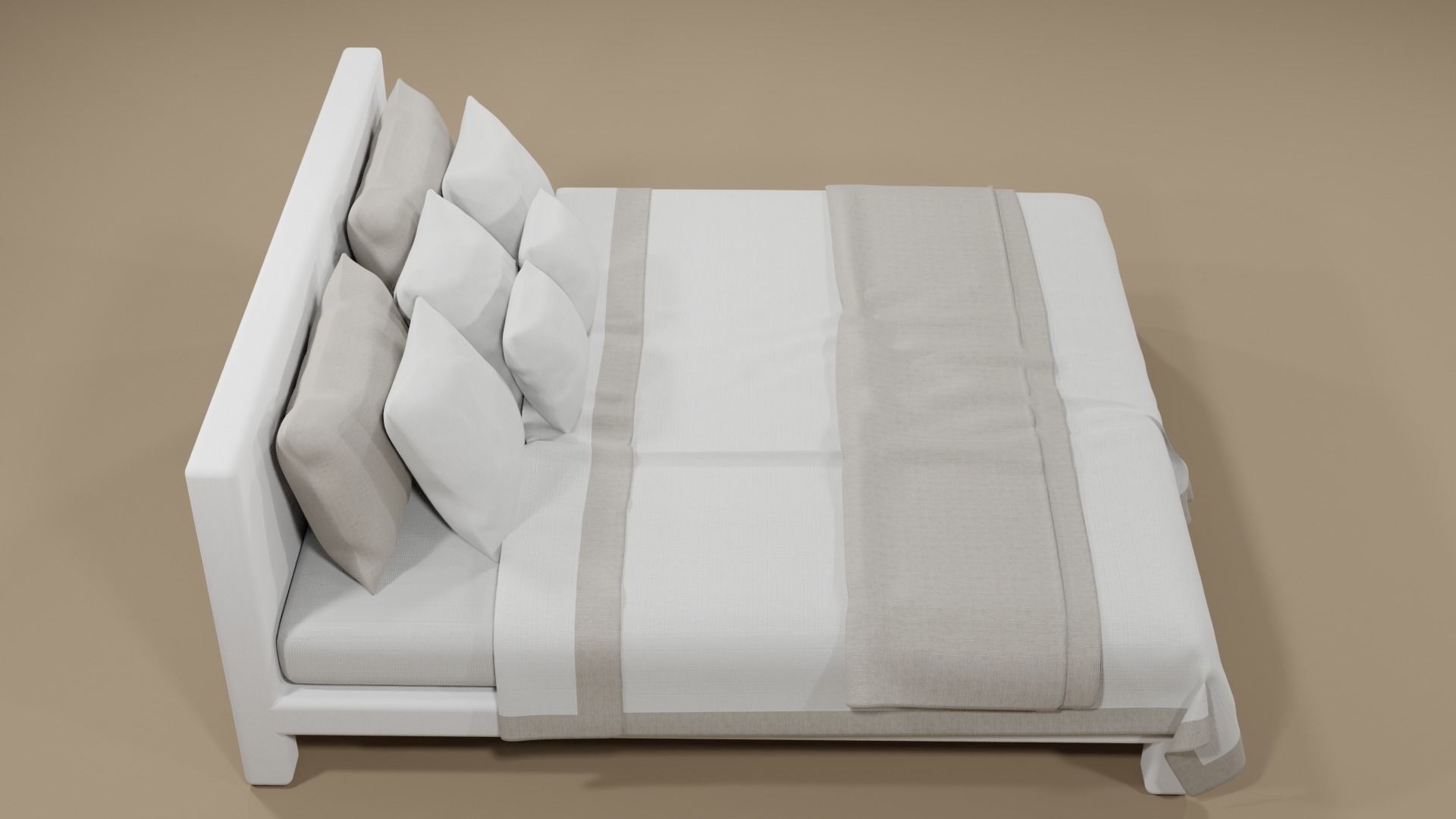 DOUBLE BED 3D model_7