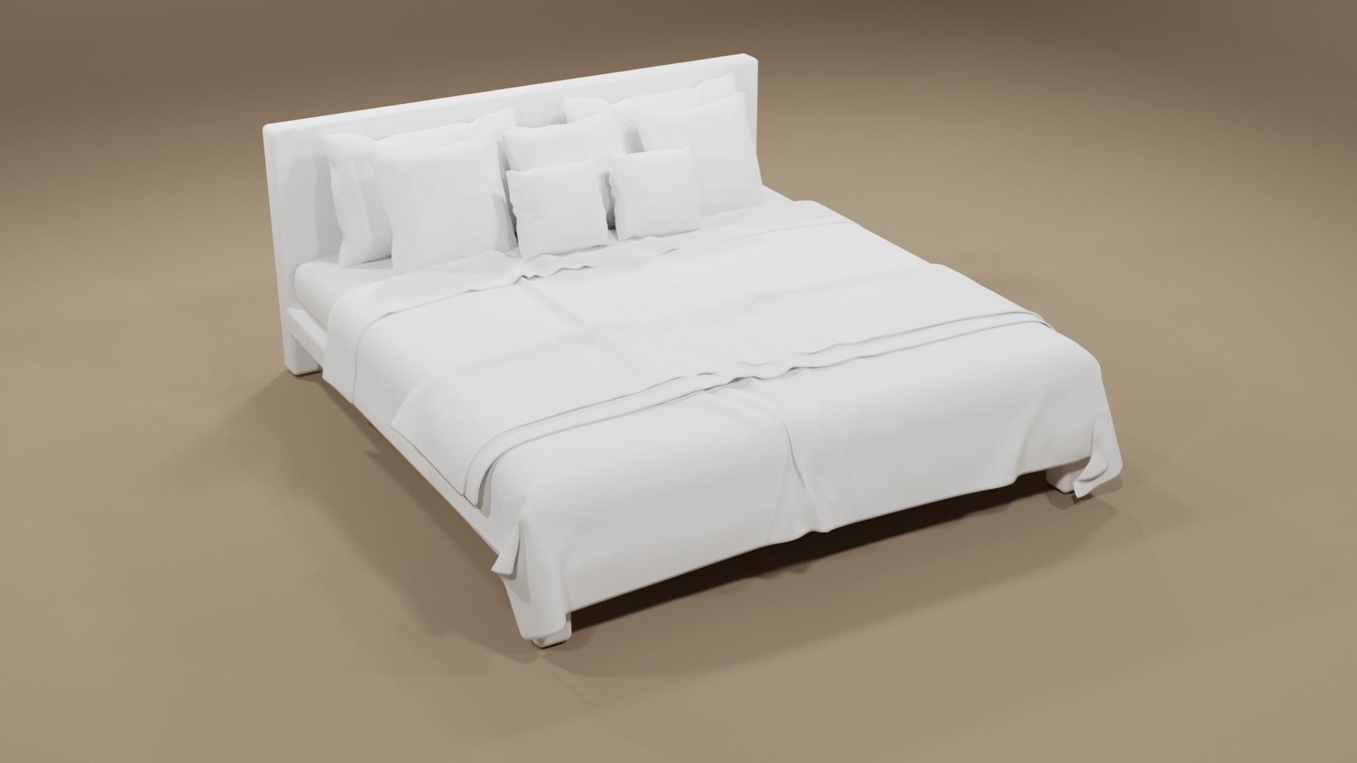 DOUBLE BED 3D model_8