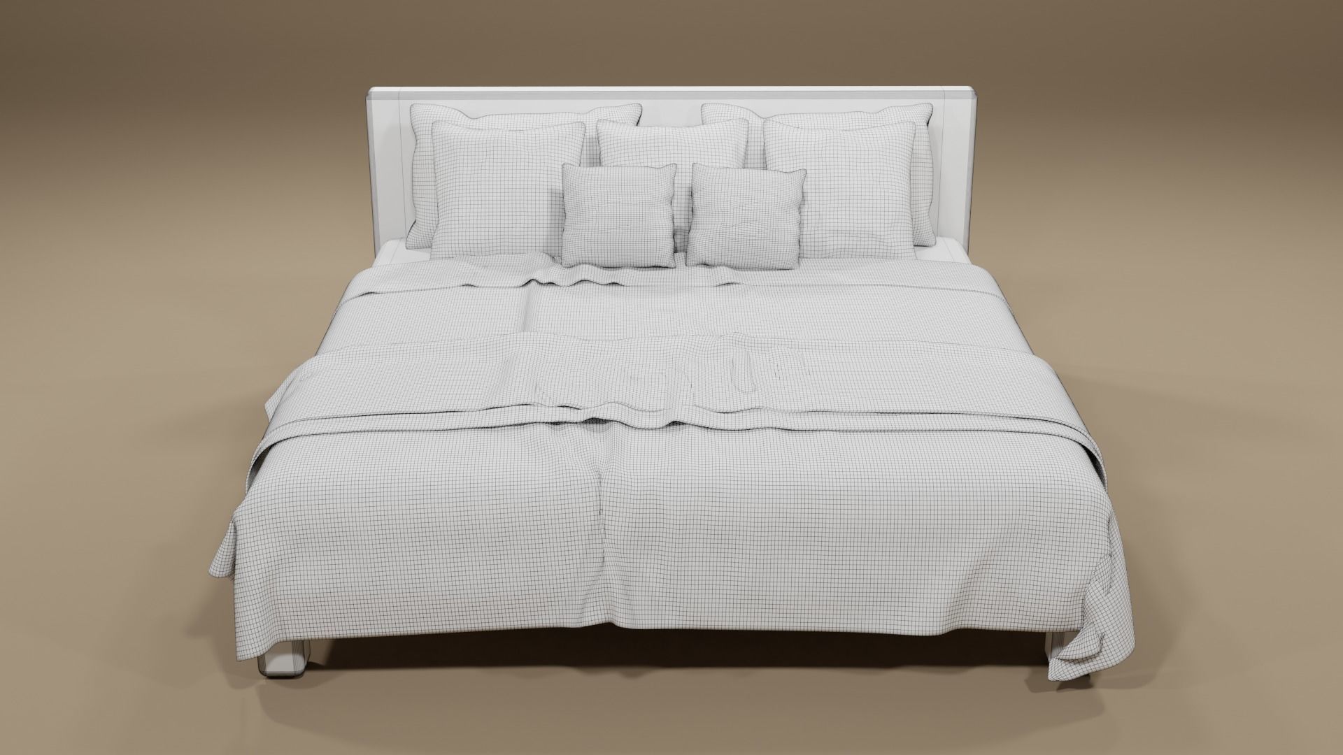 DOUBLE BED 3D model_1