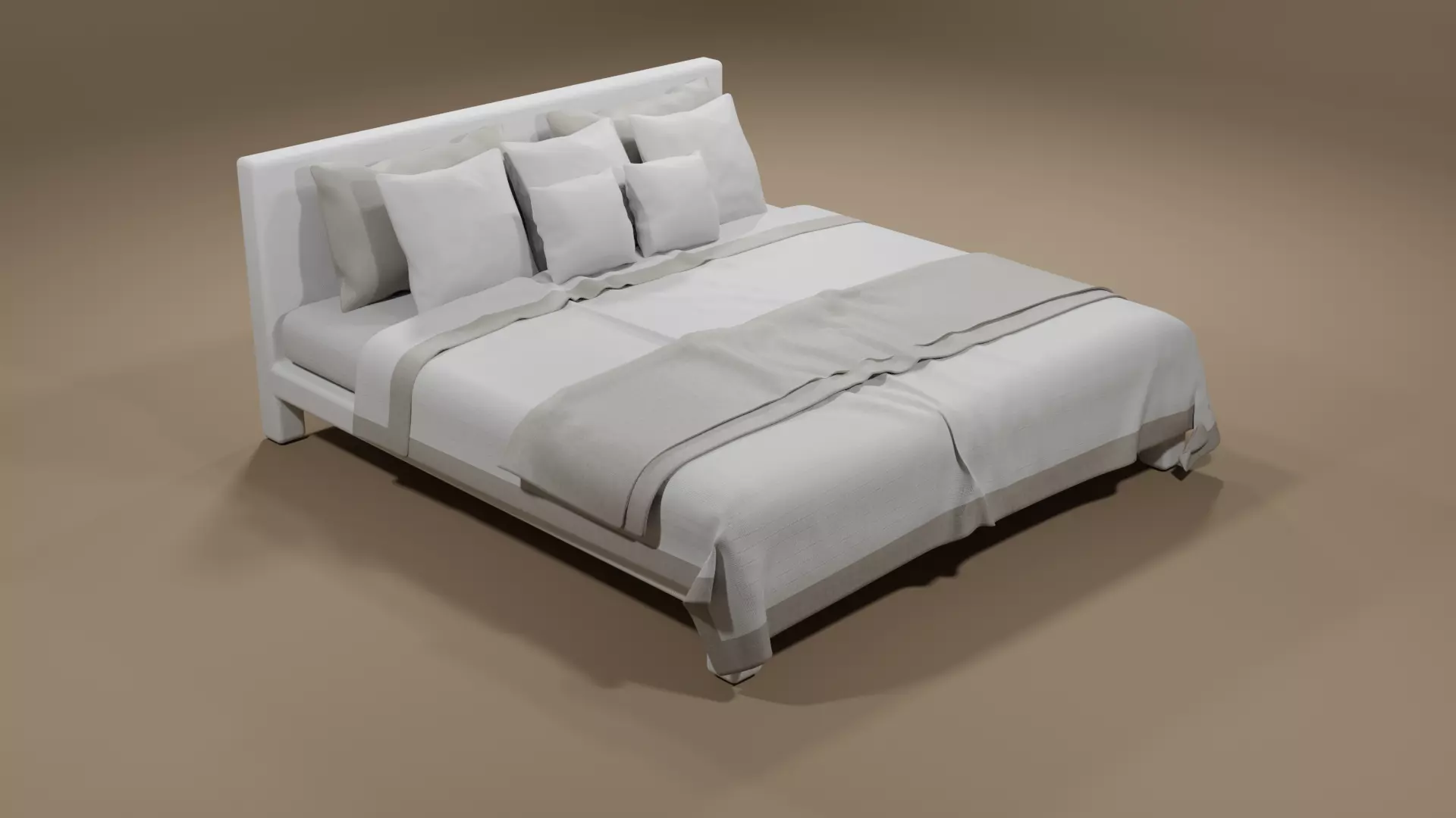 DOUBLE BED 3D model_0