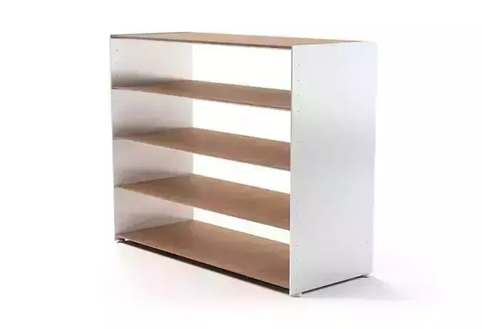 White Wood 4 Tier Shelf