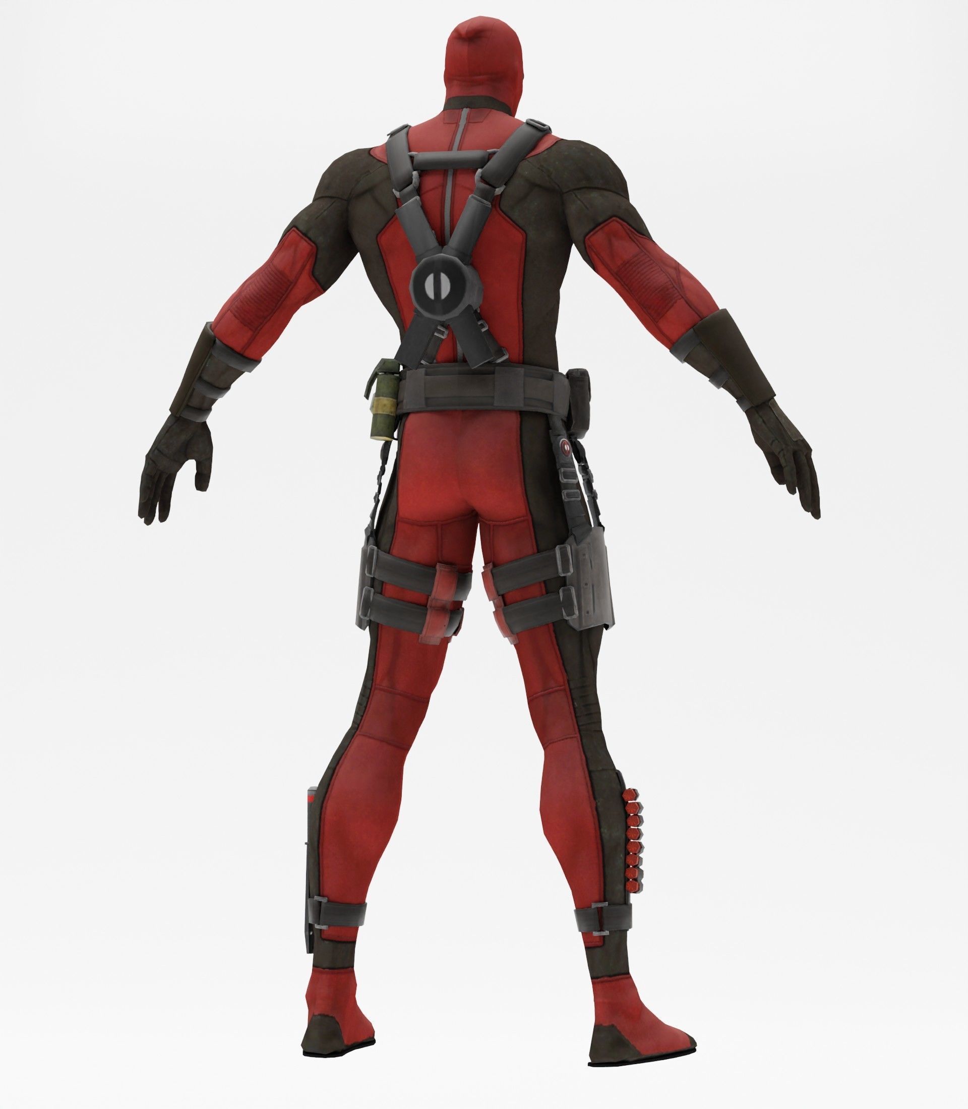 Deadpool rigged 3D model_8