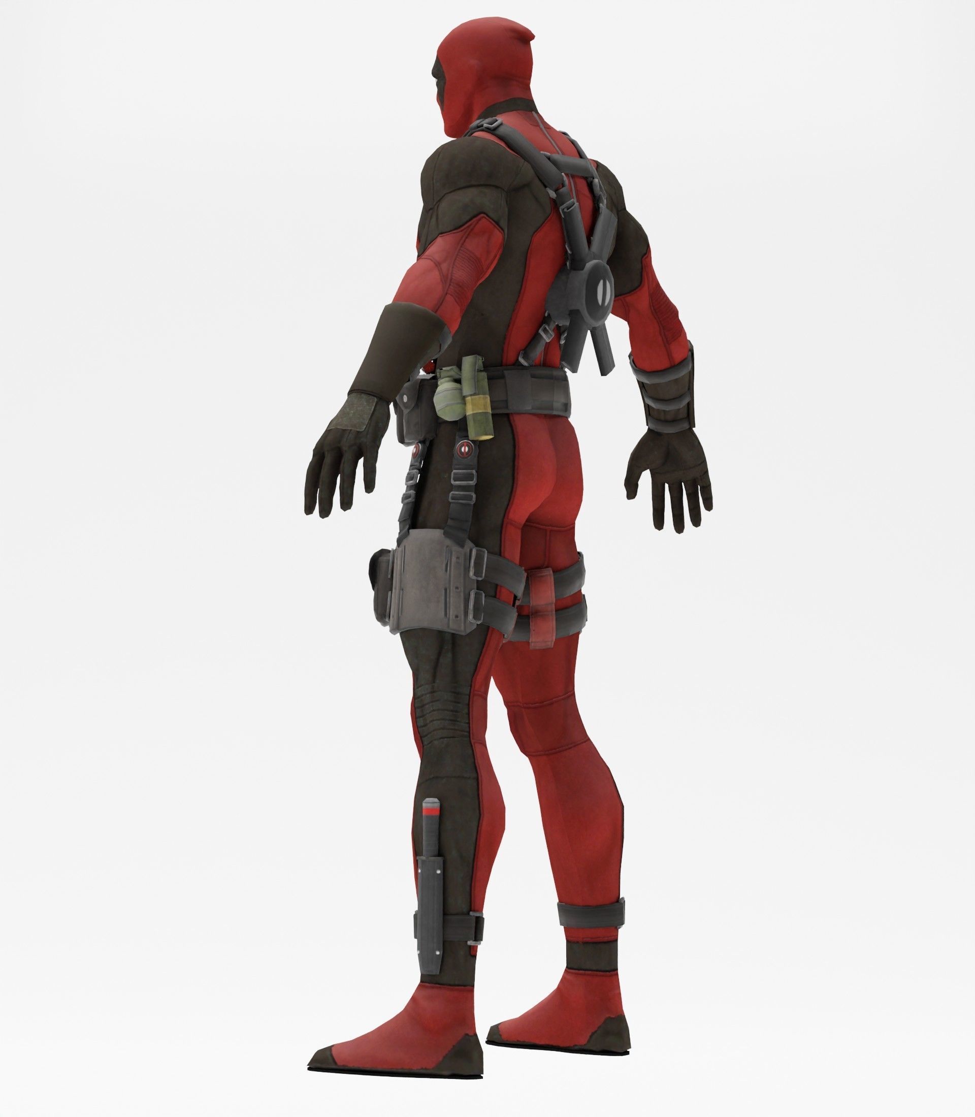 Deadpool rigged 3D model_12