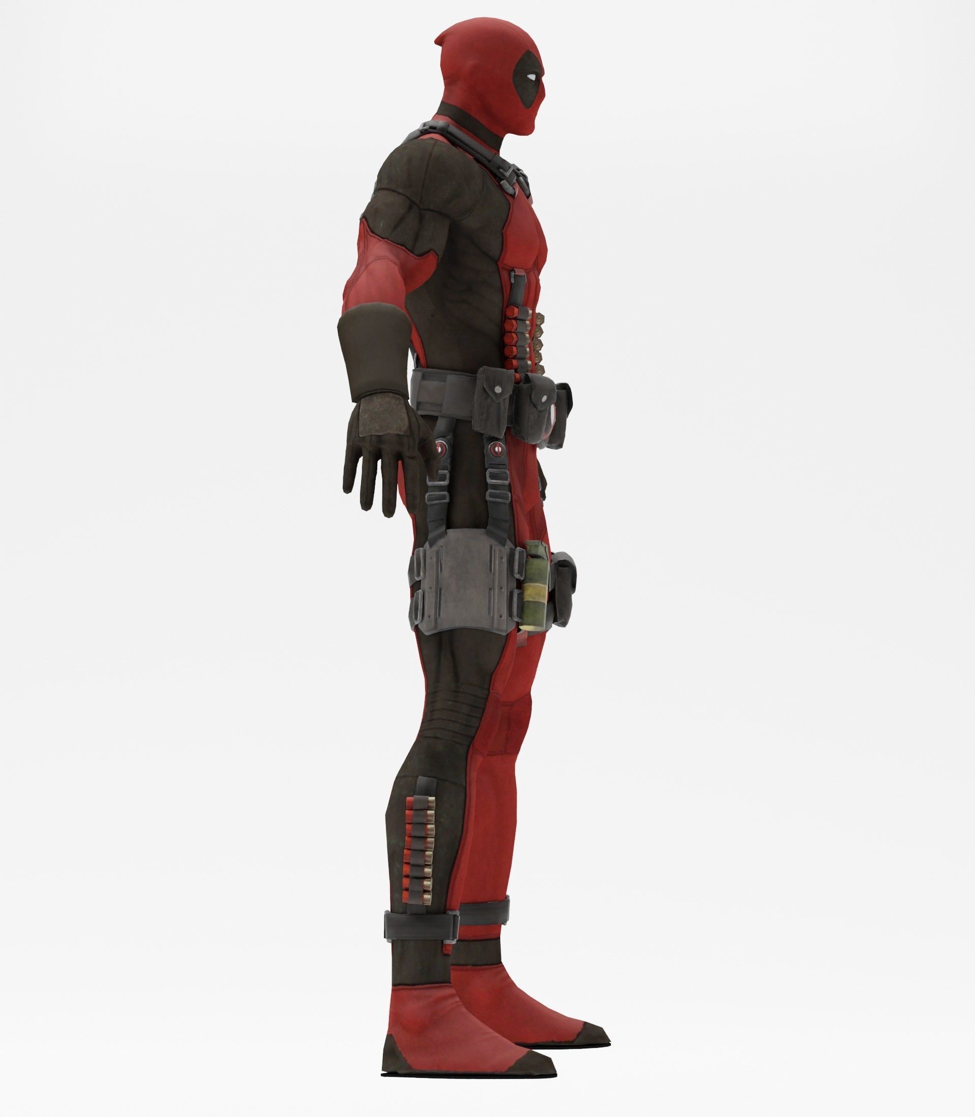 Deadpool rigged 3D model_4