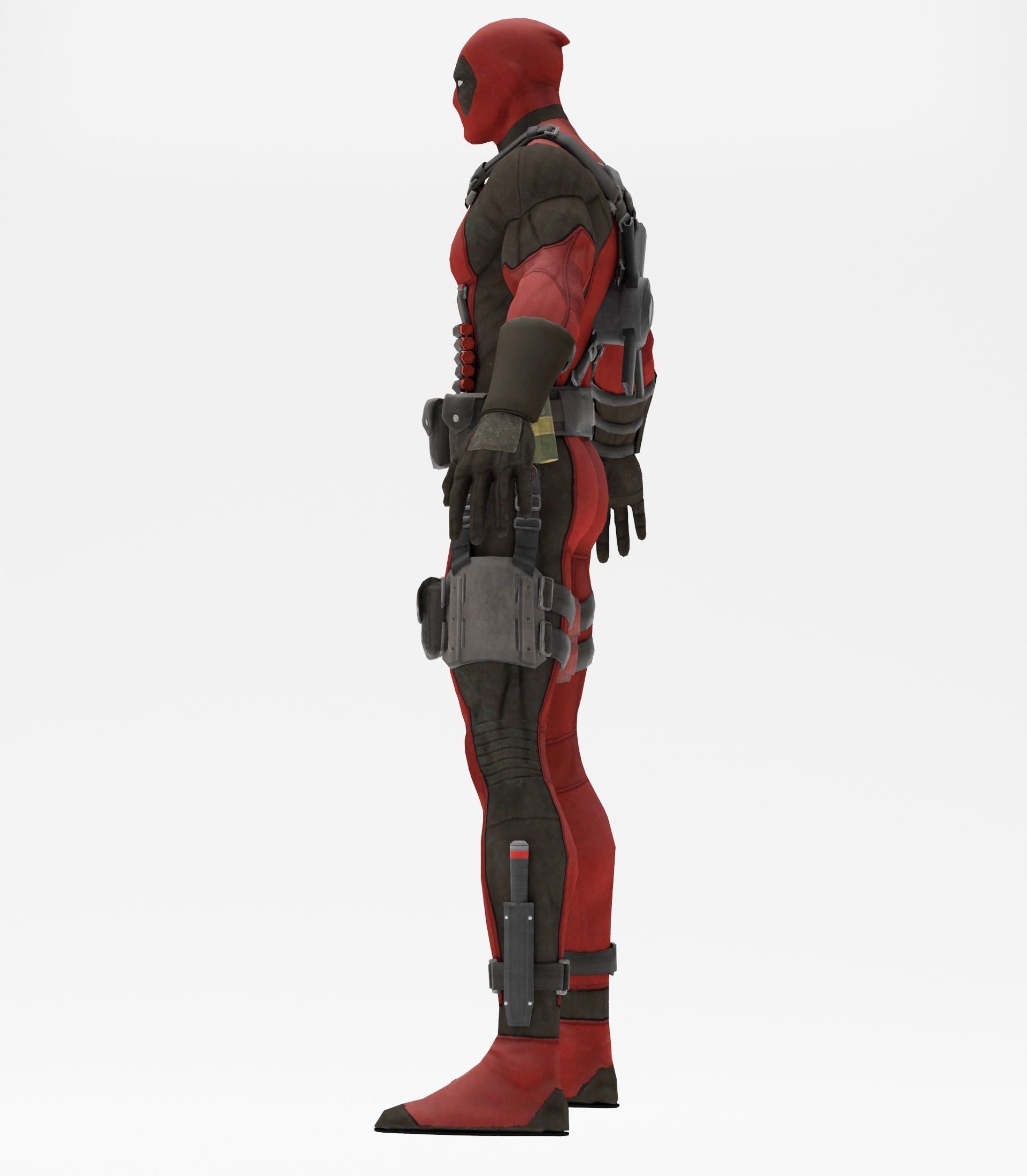 Deadpool rigged 3D model_13
