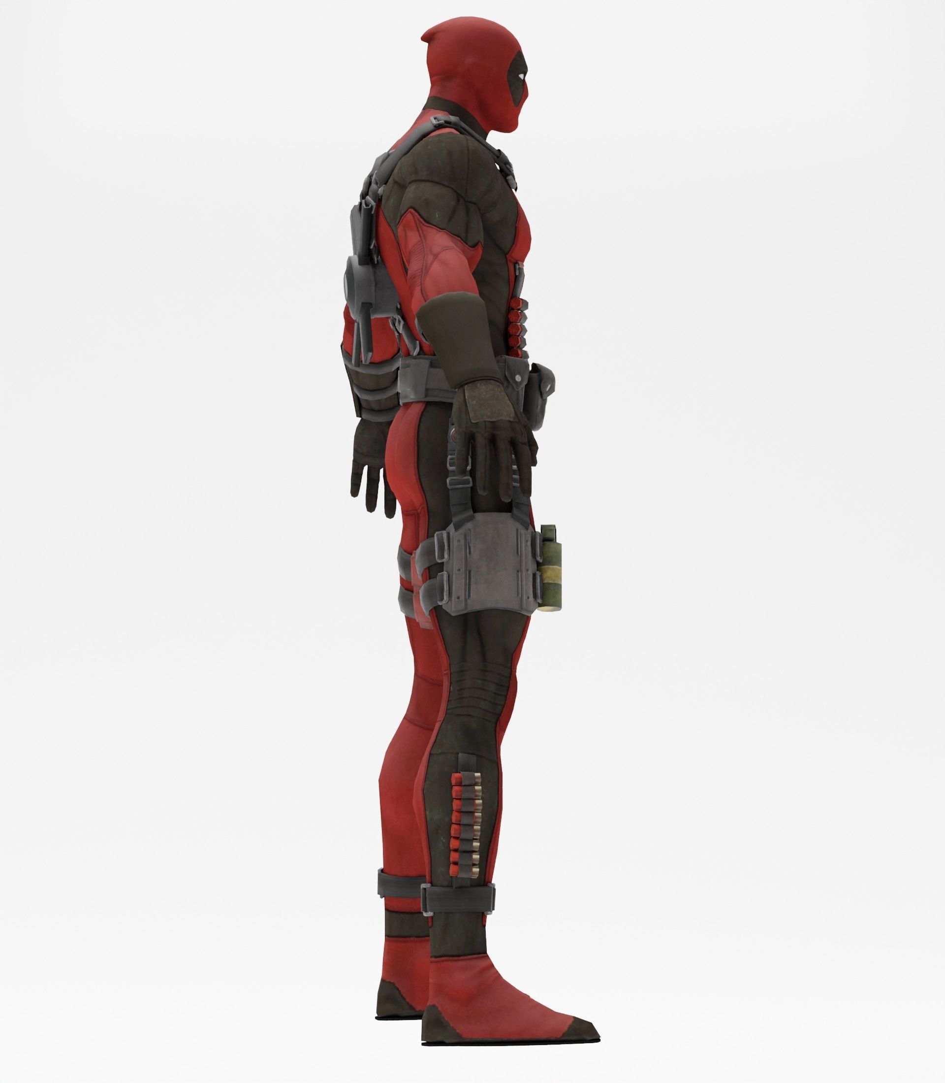 Deadpool rigged 3D model_5