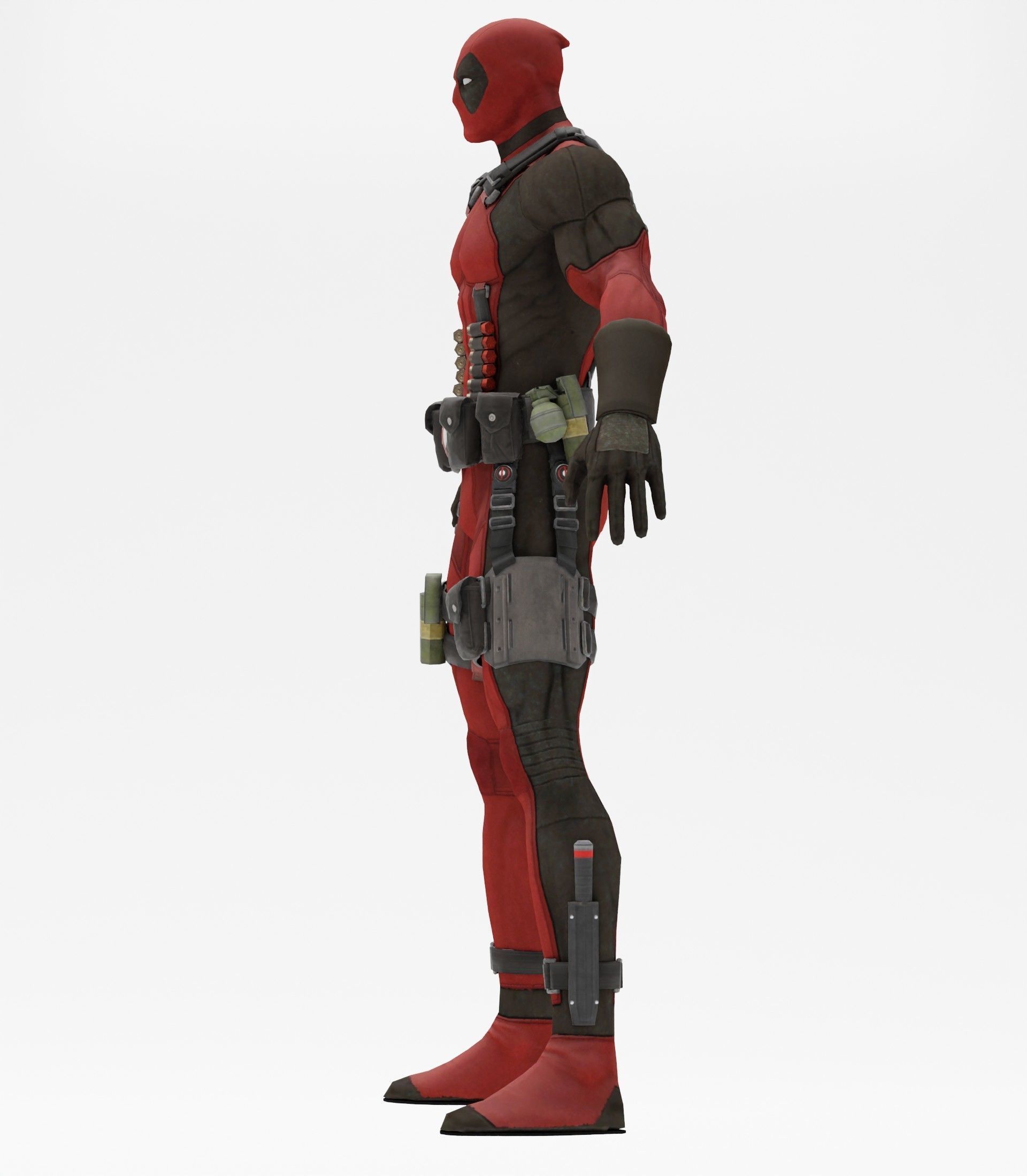 Deadpool rigged 3D model_14