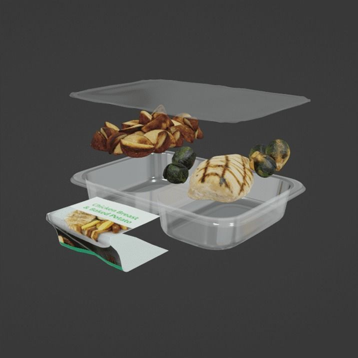 Package of Chicken Potato Tray 3D model_6