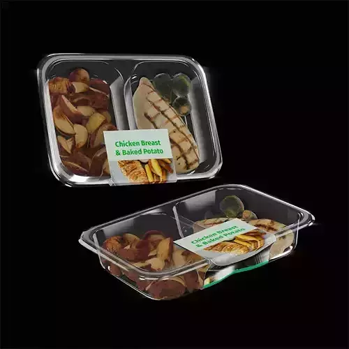 Package of Chicken Potato Tray 3D model