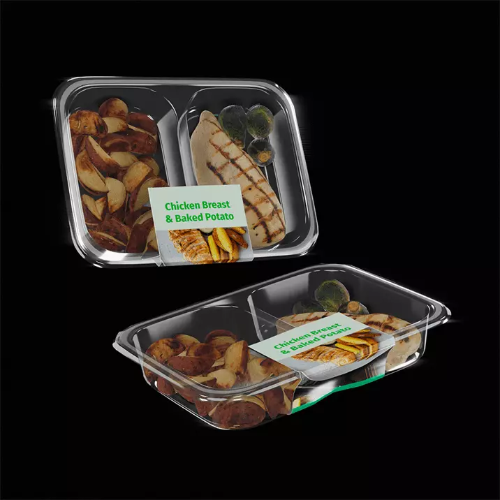Package of Chicken Potato Tray 3D model_0