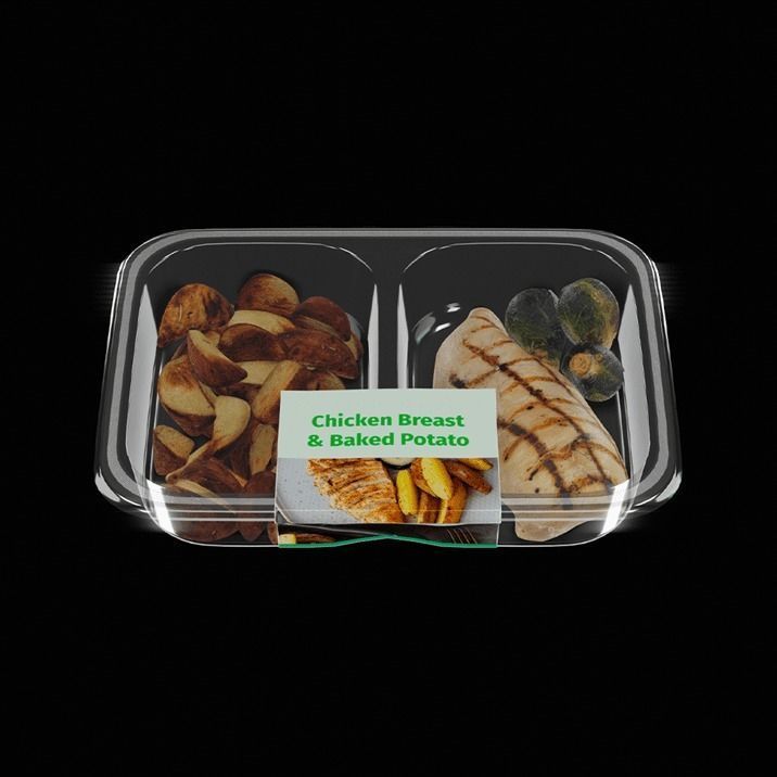 Package of Chicken Potato Tray 3D model_2