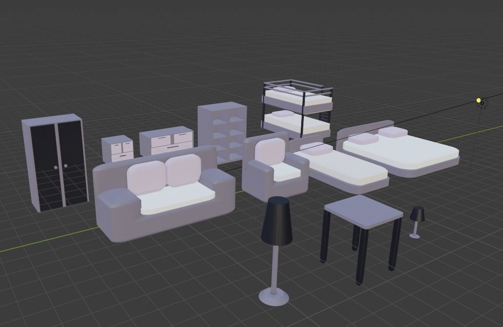 Asset pak furniture Free 3D model_2