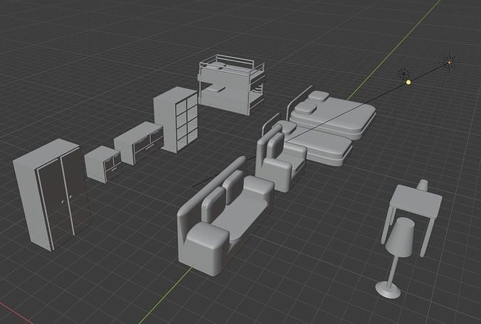 Asset pak furniture Free 3D model
