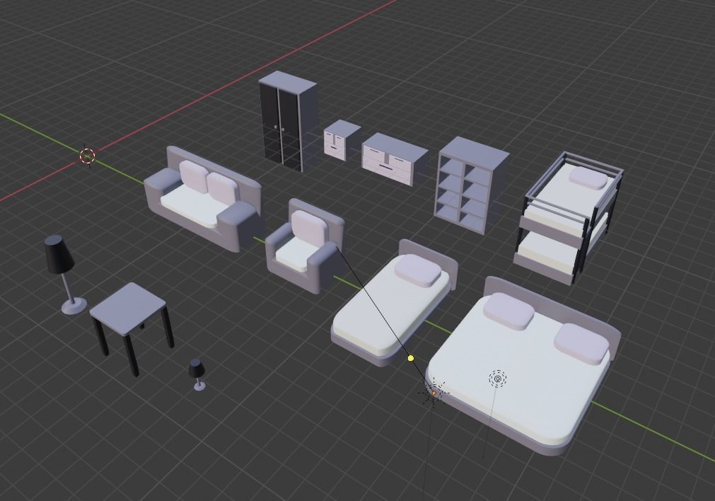 Asset pak furniture Free 3D model_4