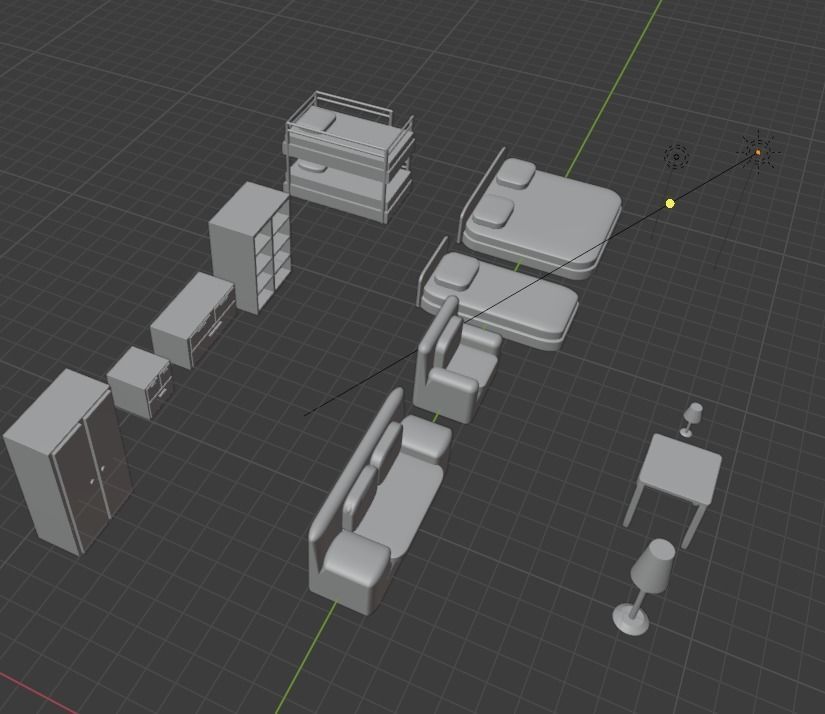 Asset pak furniture Free 3D model_15