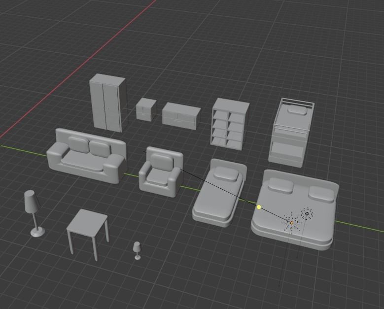 Asset pak furniture Free 3D model_16