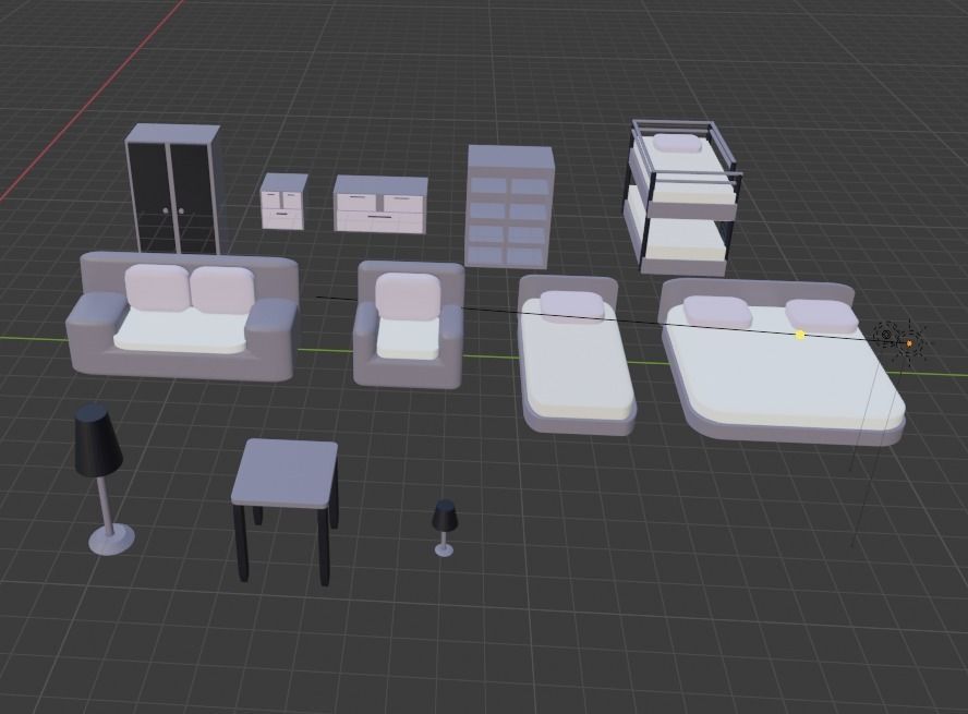 Asset pak furniture Free 3D model_3