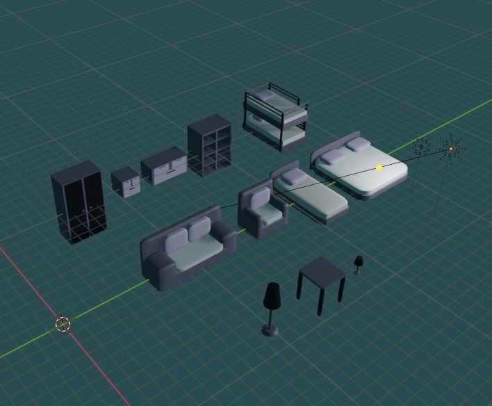 Asset pak furniture Free 3D model_8