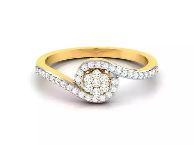 Women Diamond Ring 3dm render details