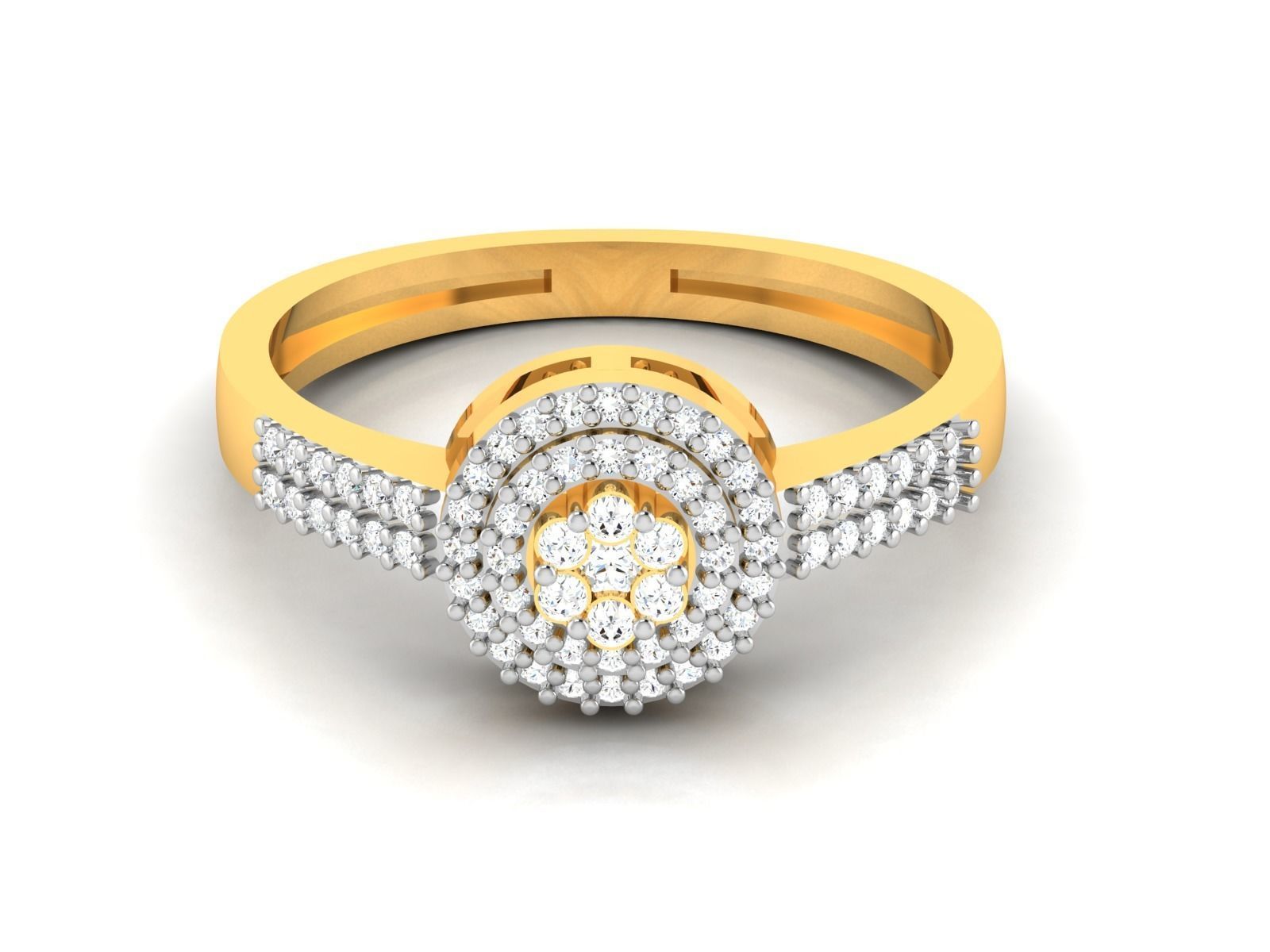 Women Diamond Ring 3dm render details 3D print model_7