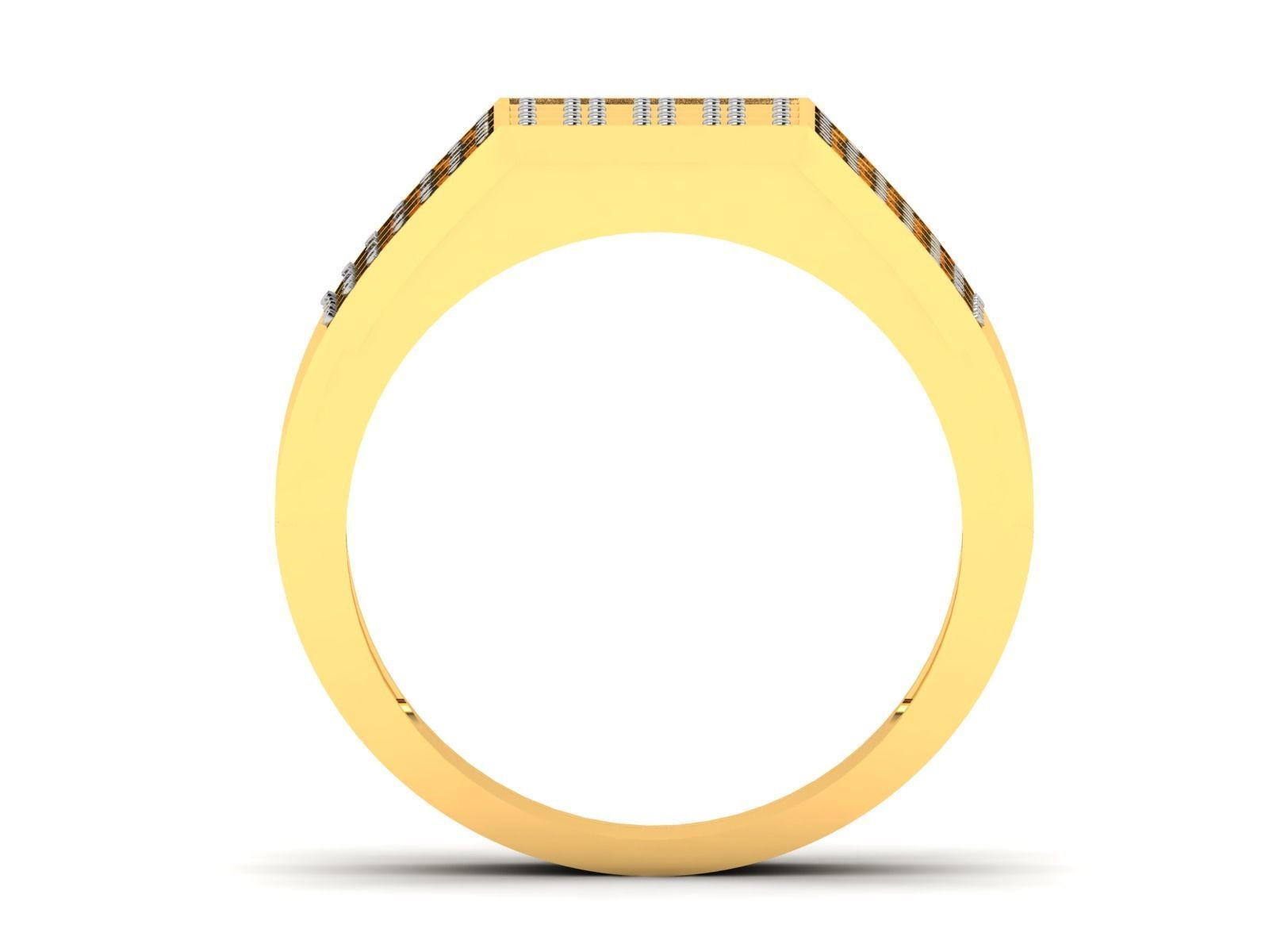 Gents Diamond Ring 3dm render details 3D print model_5