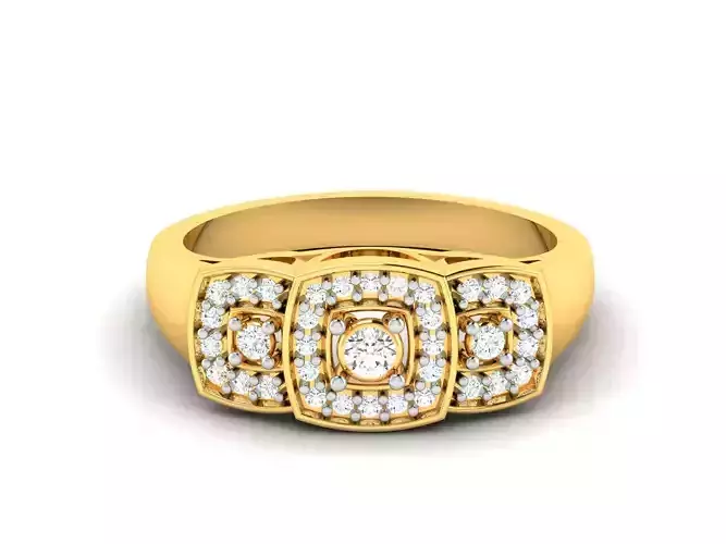 Women Diamond Ring 3dm render details