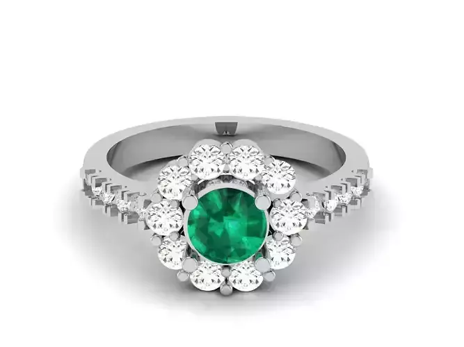 Women Diamond Ring 3dm render details